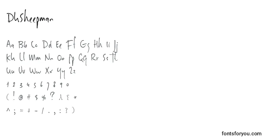 Шрифт DkSheepman – алфавит, цифры, специальные символы