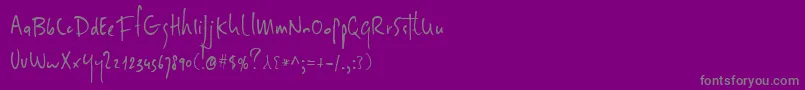 DkSheepman-Schriftart – Graue Schriften auf violettem Hintergrund