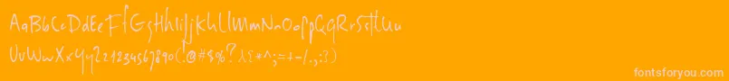Подробнее о шрифте DkSheepman Шрифт DkSheepman – розовые шрифты на оранжевом фоне