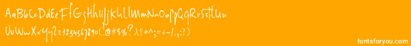 DkSheepman Font – White Fonts on Orange Background