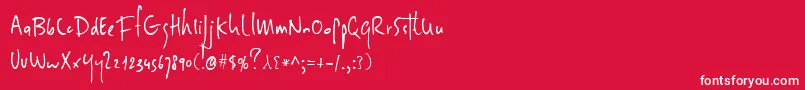 DkSheepman Font – White Fonts on Red Background