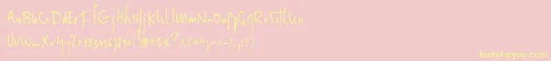 DkSheepman Font – Yellow Fonts on Pink Background