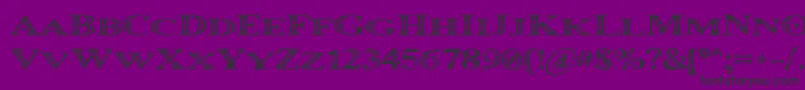 Occomini Font – Black Fonts on Purple Background