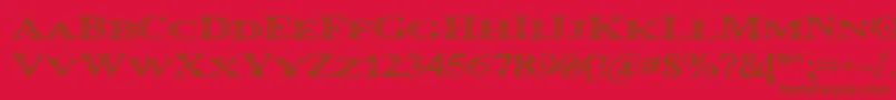 Occomini Font – Brown Fonts on Red Background
