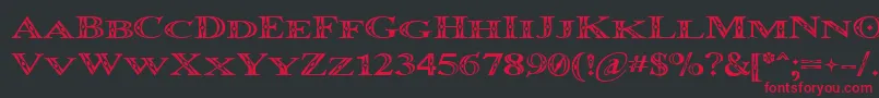 Occomini Font – Red Fonts on Black Background