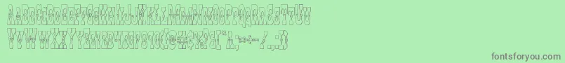 Youngerbros3D Font – Gray Fonts on Green Background