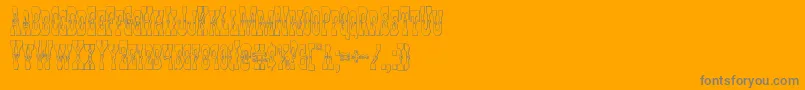 Youngerbros3D Font – Gray Fonts on Orange Background