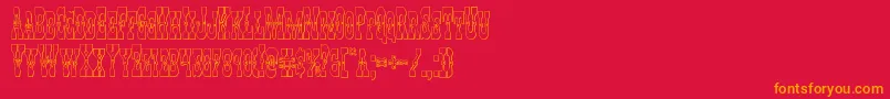 Youngerbros3D Font – Orange Fonts on Red Background