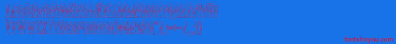 フォントYoungerbros3D – 赤い文字の青い背景