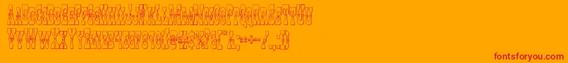 Youngerbros3D Font – Red Fonts on Orange Background
