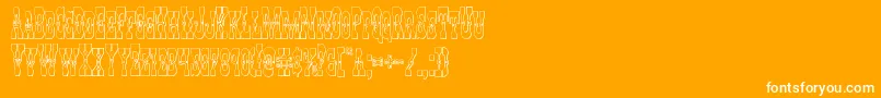 Youngerbros3D Font – White Fonts on Orange Background