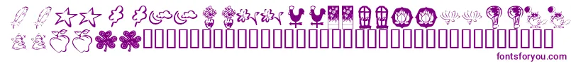 Шрифт KrKatlingsFour – фиолетовые шрифты
