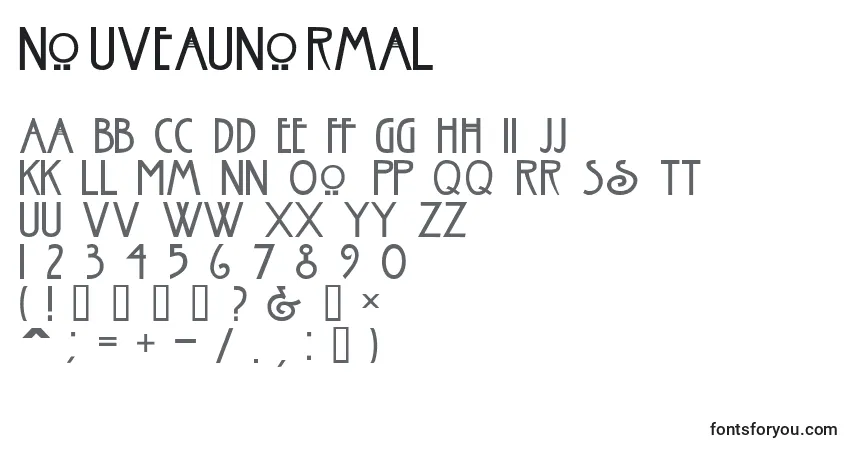 Schriftart NouveauNormal – Alphabet, Zahlen, spezielle Symbole