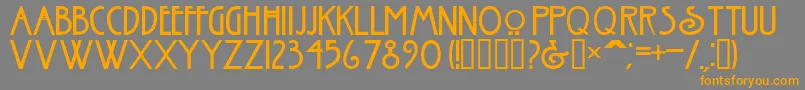 NouveauNormal Font – Orange Fonts on Gray Background