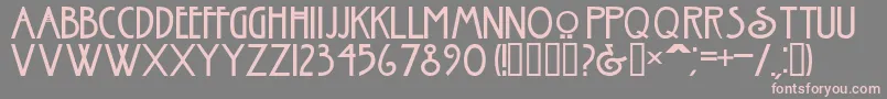 NouveauNormal-Schriftart – Rosa Schriften auf grauem Hintergrund