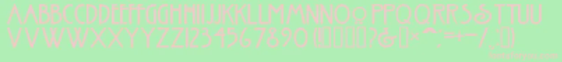 NouveauNormal Font – Pink Fonts on Green Background