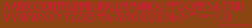 NouveauNormal Font – Red Fonts on Brown Background