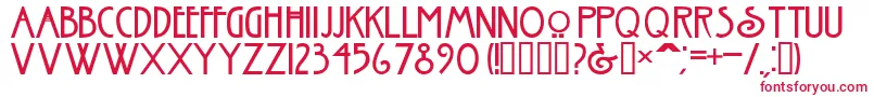 NouveauNormal-fontti – punaiset fontit valkoisella taustalla