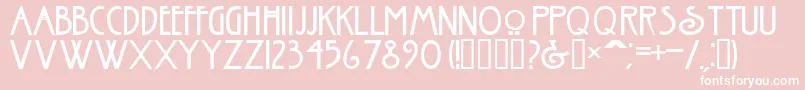 NouveauNormal Font – White Fonts on Pink Background