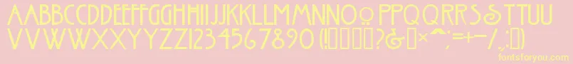 NouveauNormal-Schriftart – Gelbe Schriften auf rosa Hintergrund