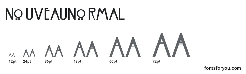 Размеры шрифта NouveauNormal
