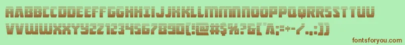 Intergalacticgrad Font – Brown Fonts on Green Background
