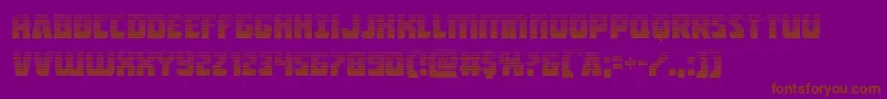 Czcionka Intergalacticgrad – brązowe czcionki na fioletowym tle