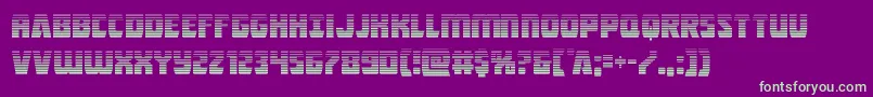Intergalacticgrad Font – Green Fonts on Purple Background
