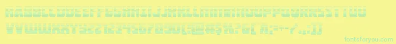 Intergalacticgrad Font – Green Fonts on Yellow Background
