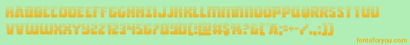 Intergalacticgrad Font – Orange Fonts on Green Background
