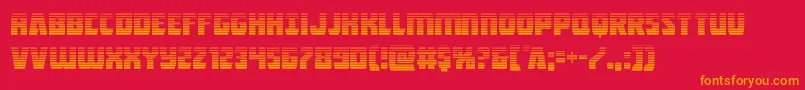 Fonte Intergalacticgrad – fontes laranjas em um fundo vermelho