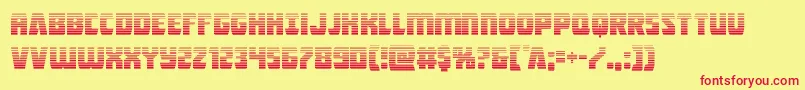 Police Intergalacticgrad – polices rouges sur fond jaune
