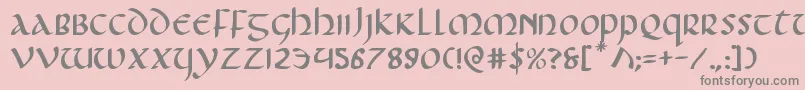 Foucault Font – Gray Fonts on Pink Background