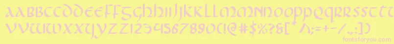 Foucault Font – Pink Fonts on Yellow Background