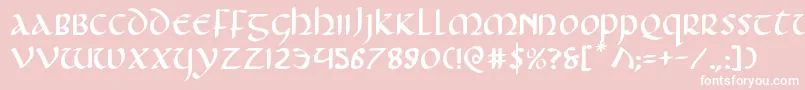 Foucault Font – White Fonts on Pink Background