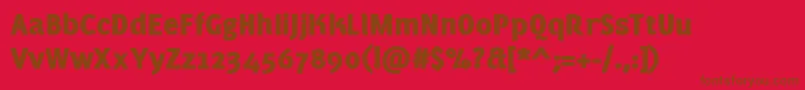 PfmuseBlack Font – Brown Fonts on Red Background
