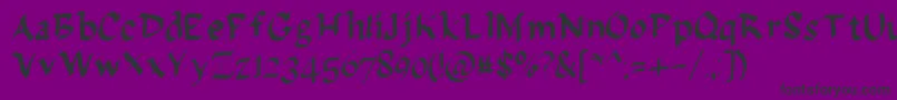 フォントDelagarza – 紫の背景に黒い文字