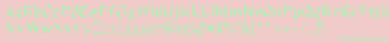 Delagarza Font – Green Fonts on Pink Background