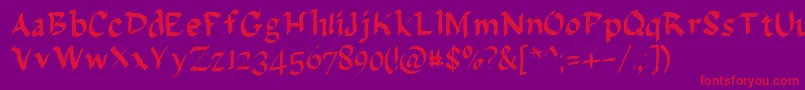 Delagarza Font – Red Fonts on Purple Background