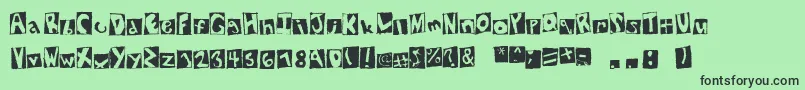 NewYorkStatement Font – Black Fonts on Green Background