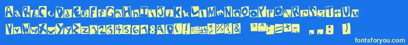 NewYorkStatement Font – Yellow Fonts on Blue Background