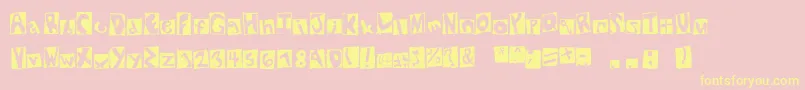 NewYorkStatement Font – Yellow Fonts on Pink Background