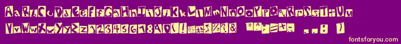 NewYorkStatement Font – Yellow Fonts on Purple Background