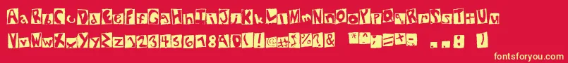 NewYorkStatement Font – Yellow Fonts on Red Background