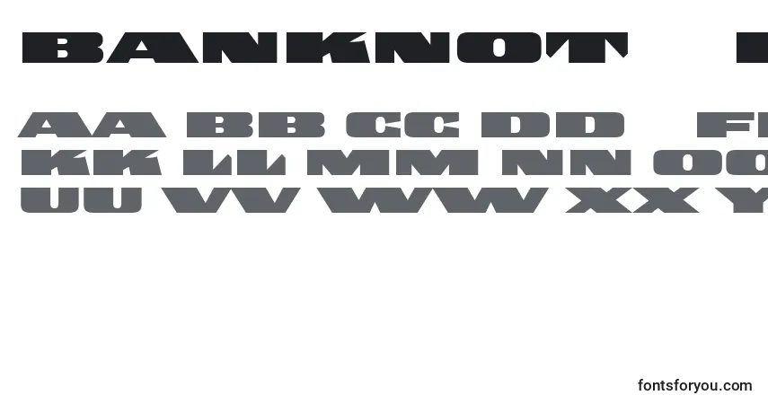 Шрифт Banknote1948Reduced (108270) – алфавит, цифры, специальные символы