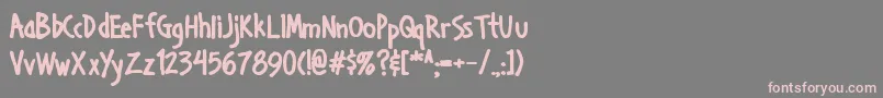 Handab Font – Pink Fonts on Gray Background