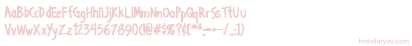 Czcionka Handab – różowe czcionki