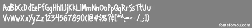フォントHandab – 灰色の背景に白い文字