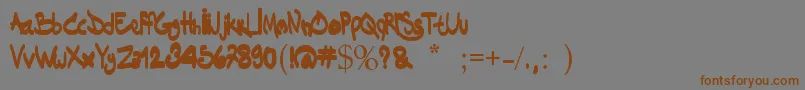 Dakinizazi Font – Brown Fonts on Gray Background