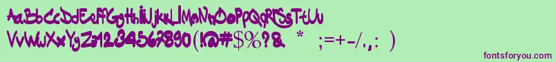 Dakinizazi Font – Purple Fonts on Green Background